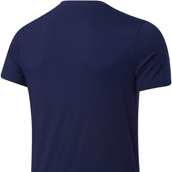 🆕Reebok Men's Standard Training E. Graphic T-Shirt,Vector Navy/Small White Logo - Picture 6 of 14